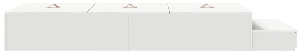 Cama de Armazenamento Branca 80x200 cm