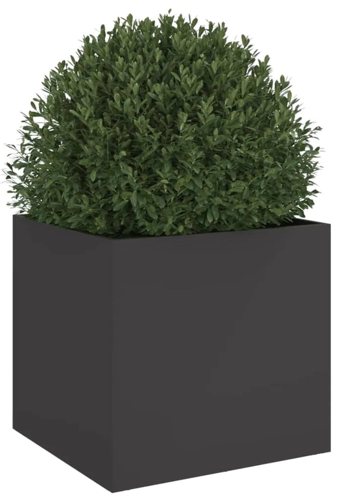 Vaso/floreira 42x40x39 cm aço preto