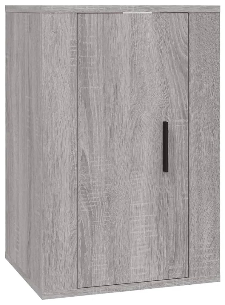 Conjunto móveis de TV 4 pcs madeira processada sonoma cinza