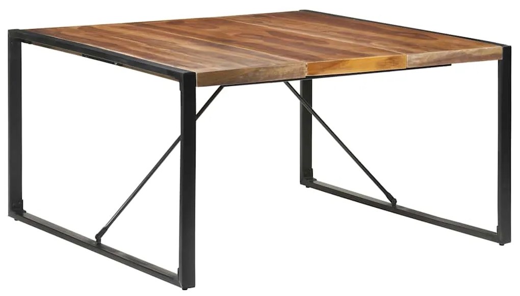 Mesa de jantar 140x140x75 cm madeira maciça