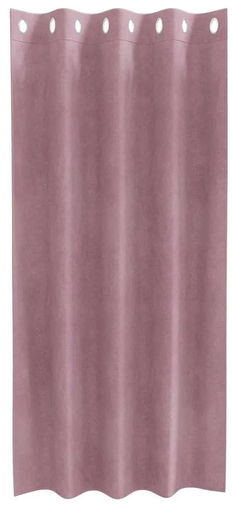 Cortinas Blackout vidaXL com Ilhós 2 pcs Veludo Rosa Escuro
