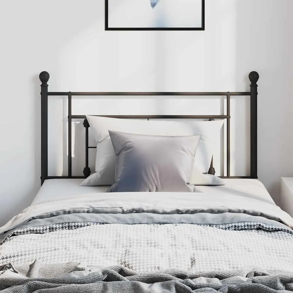 Cabeceira de cama 100 cm metal preto