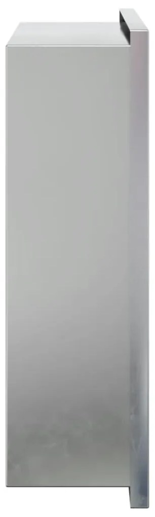 Nicho parede p/ duche 32x32x9 cm aço inoxidável prata escovada