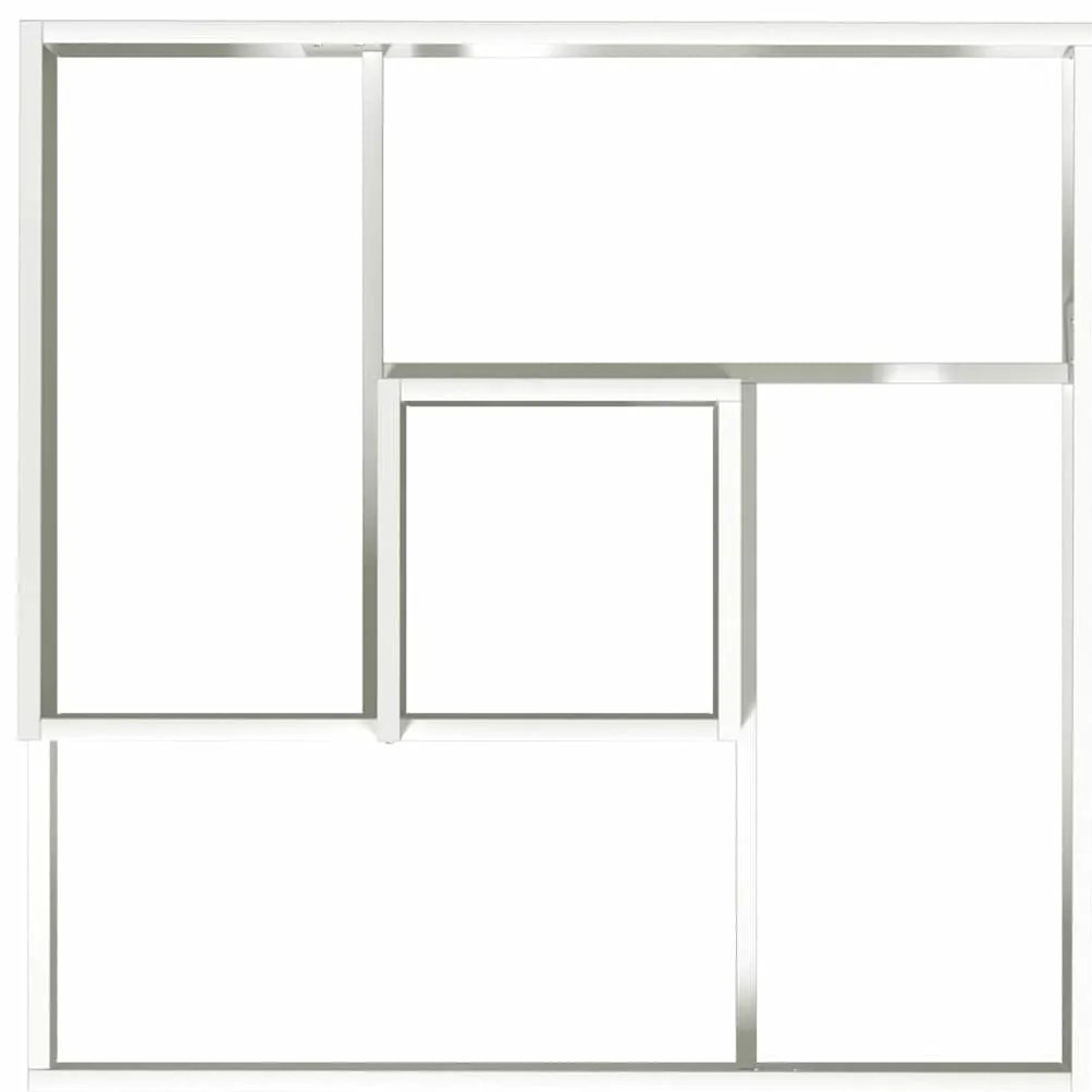 Vaso de Plástico Branco Plástico Médio Inserções Decorativas
