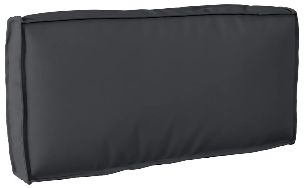 vidaXL Almofada de palete para encosto Preto 80 x 40 x 12 cm