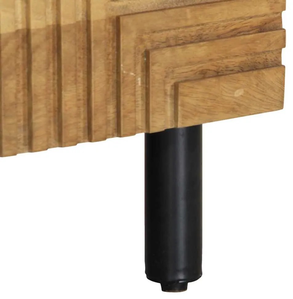 Mesa de centro castanho 80x50x40 cm madeira de mangueira maciça