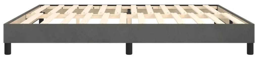 Estrutura de cama sem colchão 200x200 cm veludo cinzento-escuro