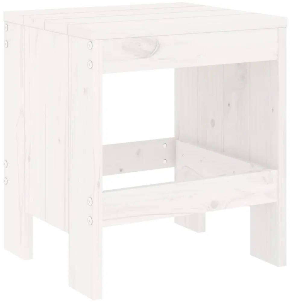 3 pcs conj. bistrô para jardim madeira de pinho maciça branco