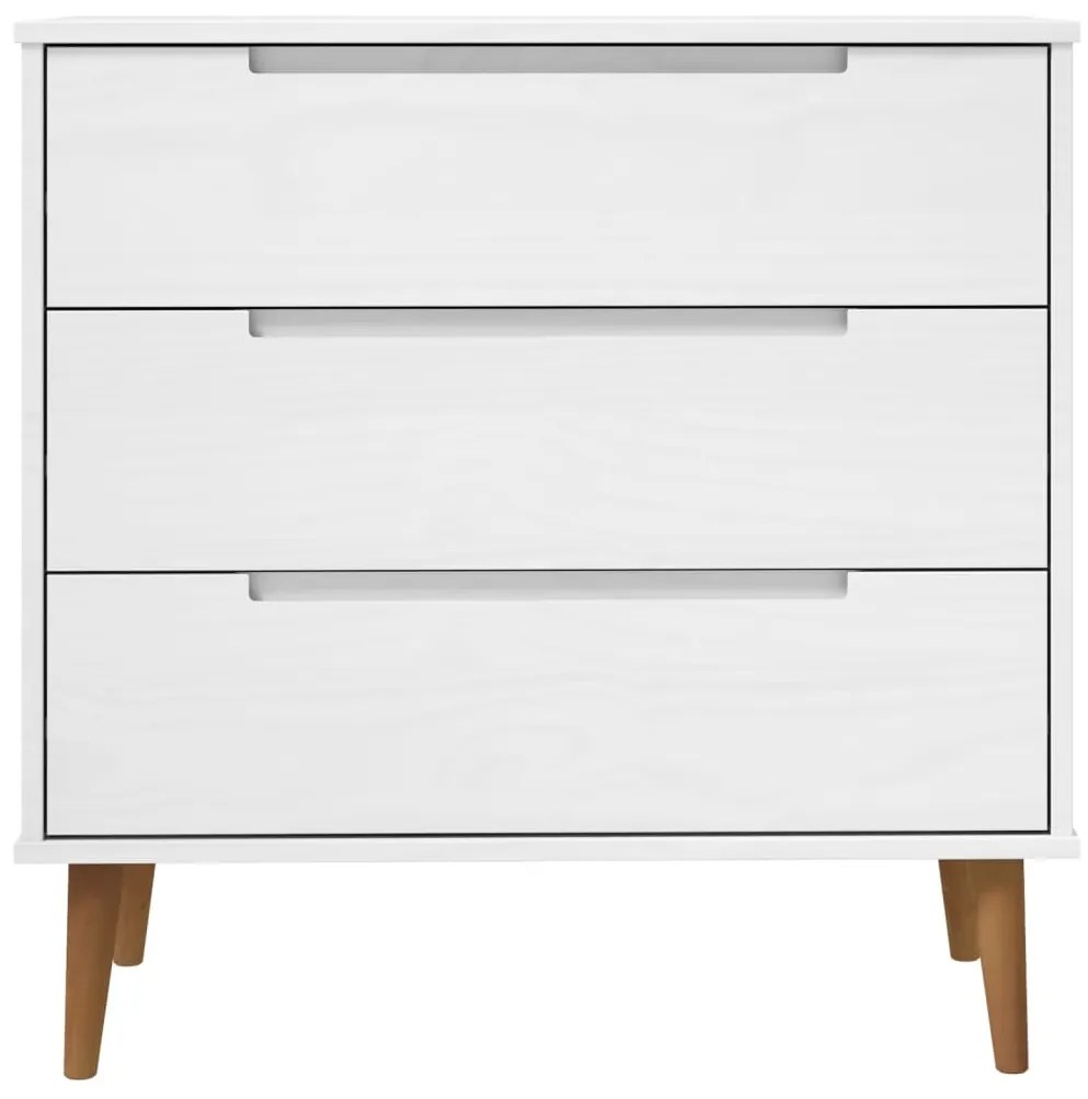 Armário de gavetas MOLDE 80x40x80 cm pinho maciço branco