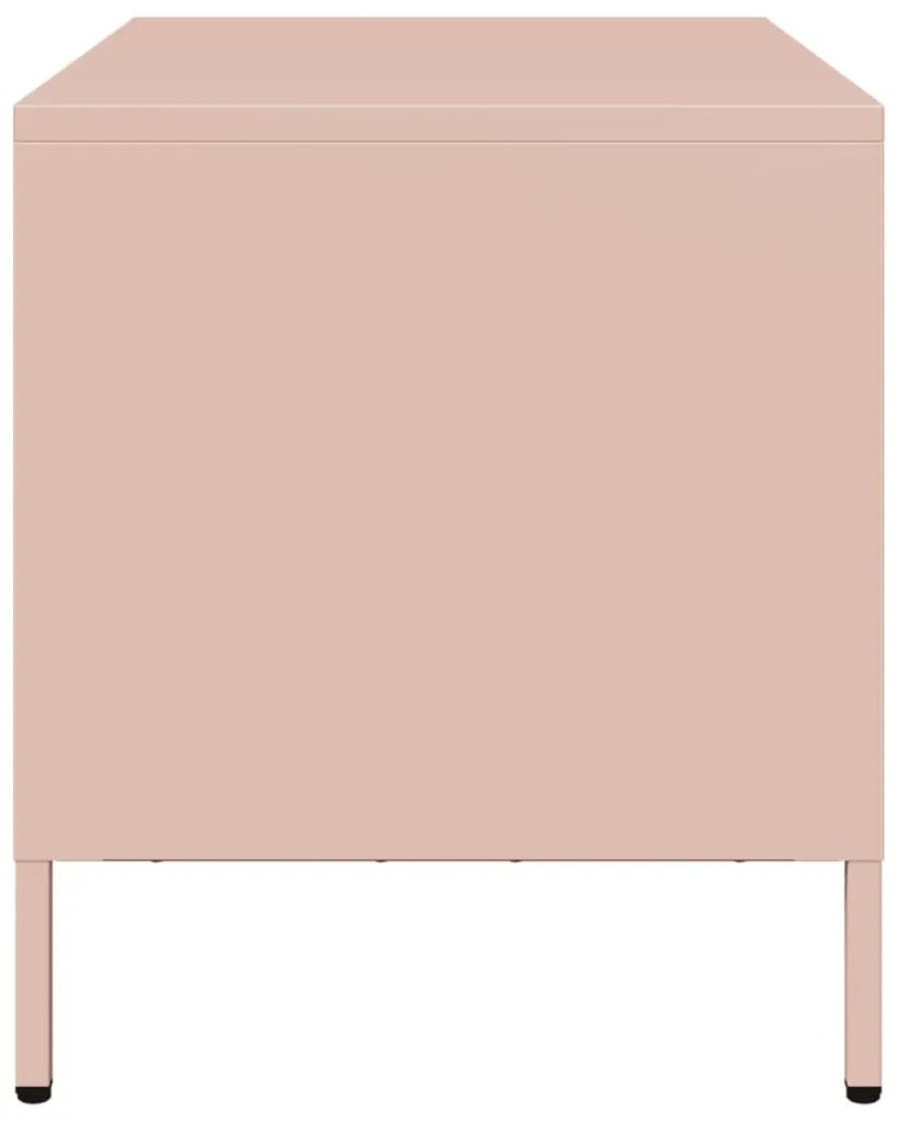 Móvel de TV 68x39x43,5 cm aço laminado a frio rosa