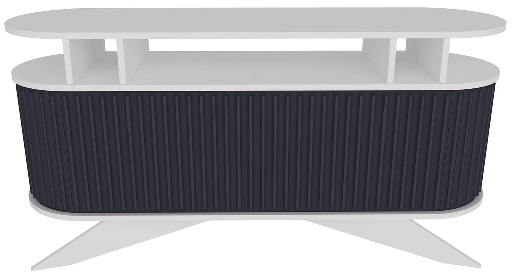 Aparador Stor – Branco/Antracite – 150x43x75 cm