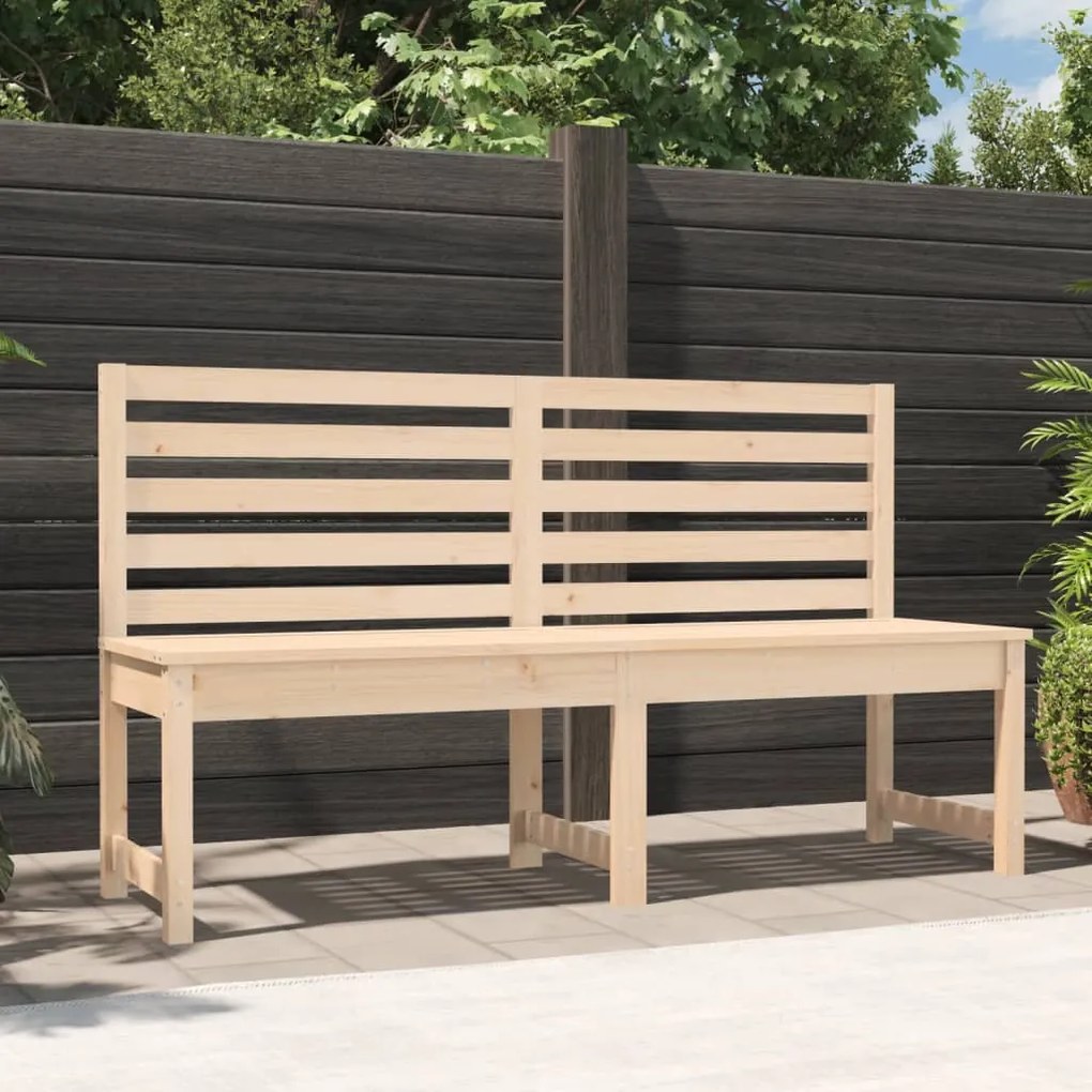 vidaXL Banco de jardim 157,5 cm madeira de pinho maciça