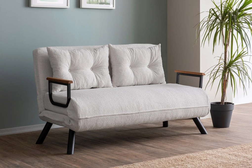 Sofá-cama de 2 Lugares Sando – Branco – 175 cm x 133 cm
