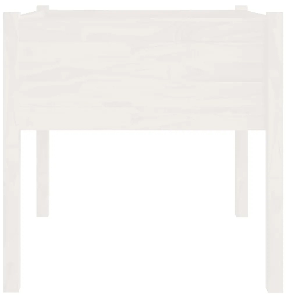 Vaso/floreira de jardim 2 pcs 70x70x70 cm pinho maciço branco