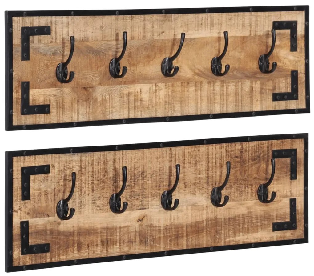 Bengaleiros 2 pcs 80x8x25 cm madeira mangueira maciça áspera