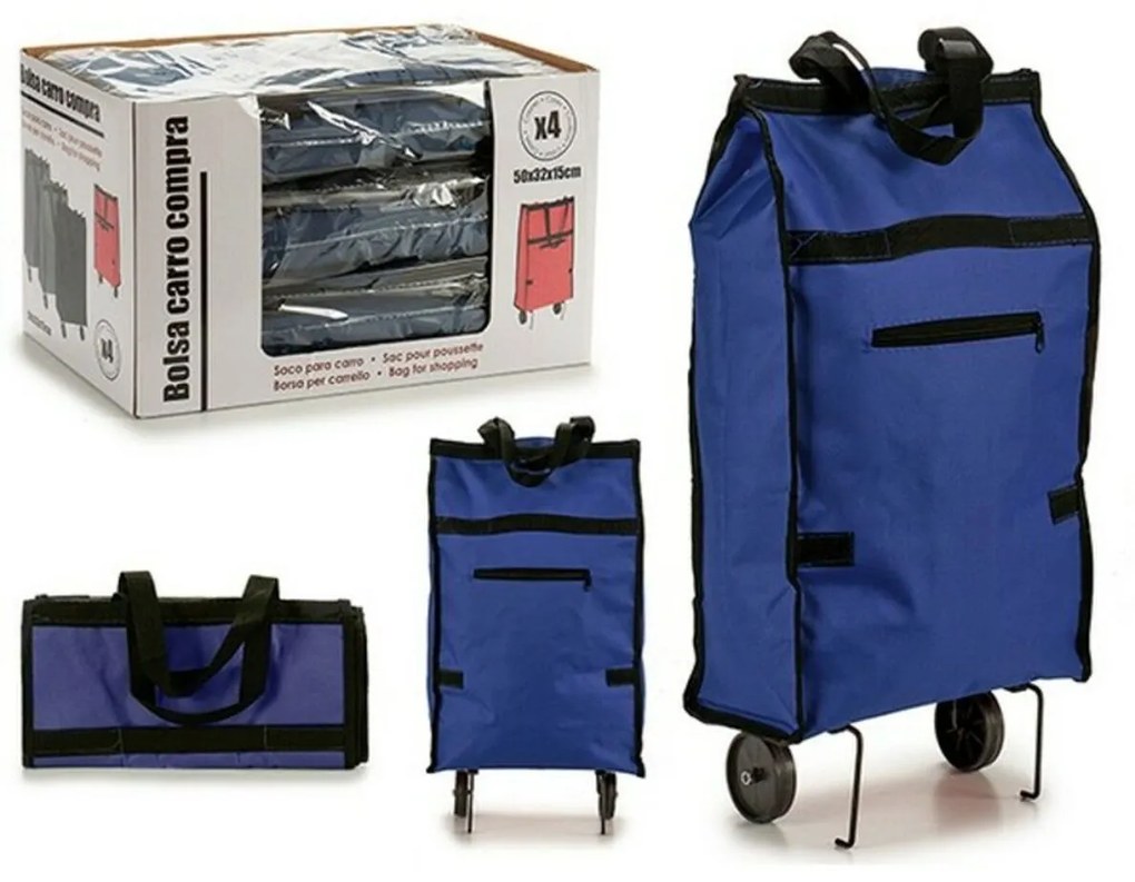 Carro de Compras Dobrável (14 x 53 x 31,5 cm) - Cinzento