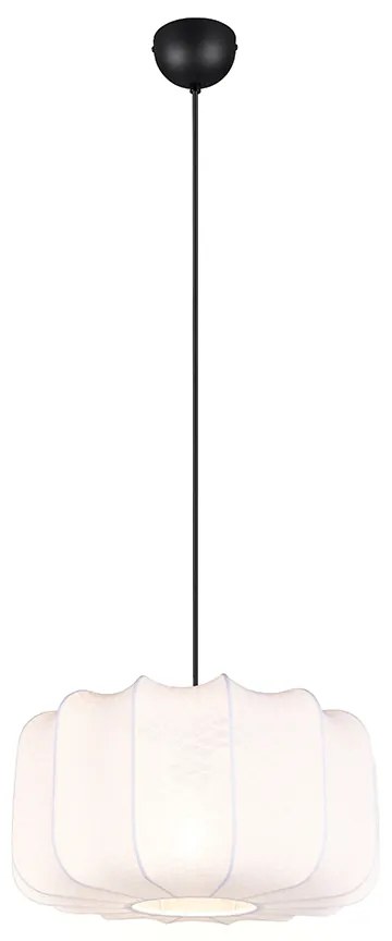 Candeeiro suspenso Japandi preto com branco 40cm - Madleine