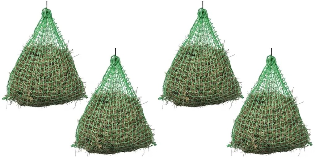 vidaXL Redes para feno arredondadas PP 4 pcs 1x1 m