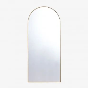 Espelho De Parede De Metal Belm Amarelho Ouro & 90 X 200 Cm - Sklum