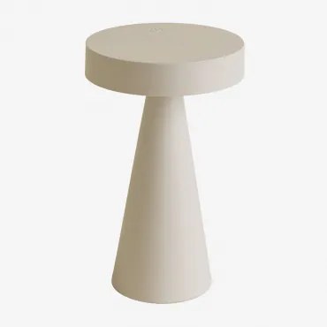 Lâmpada De Mesa Led Sem Fios Em Ferro Catinca Tapioca Bege - Sklum