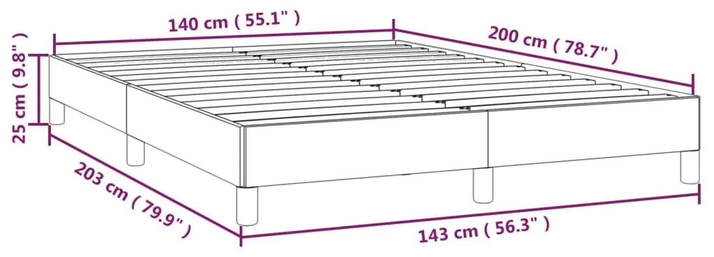 Estrutura de cama 140x200 cm veludo verde-escuro