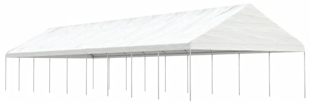 vidaXL Gazebo com telhado 20,07x5,88x3,75 m polietileno branco