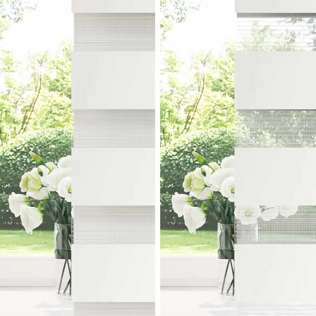 Estore de rolo 90 x 150 cm, linhas de zebra / Branco