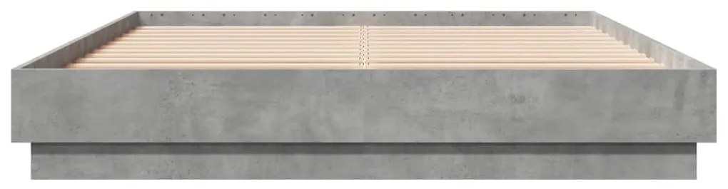 Estrutura de cama 150x200 cm derivados de madeira cinza cimento
