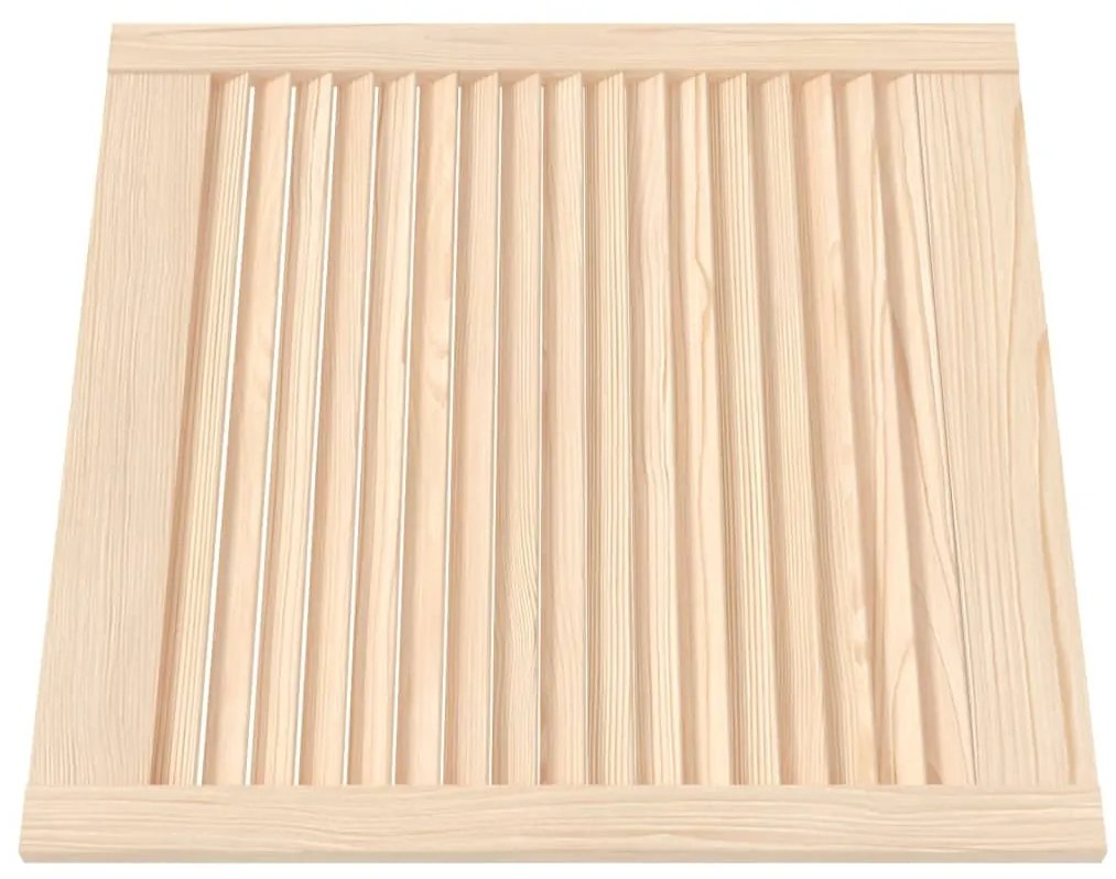 Portas de armário 2 pcs com design de persiana pinho maciço