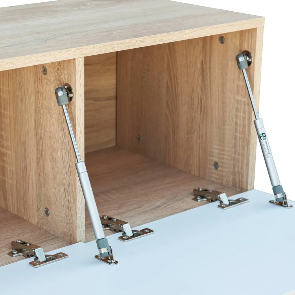 Móveis de TV em aglomerado 2 pcs 120x40x34 cm branco brilhante