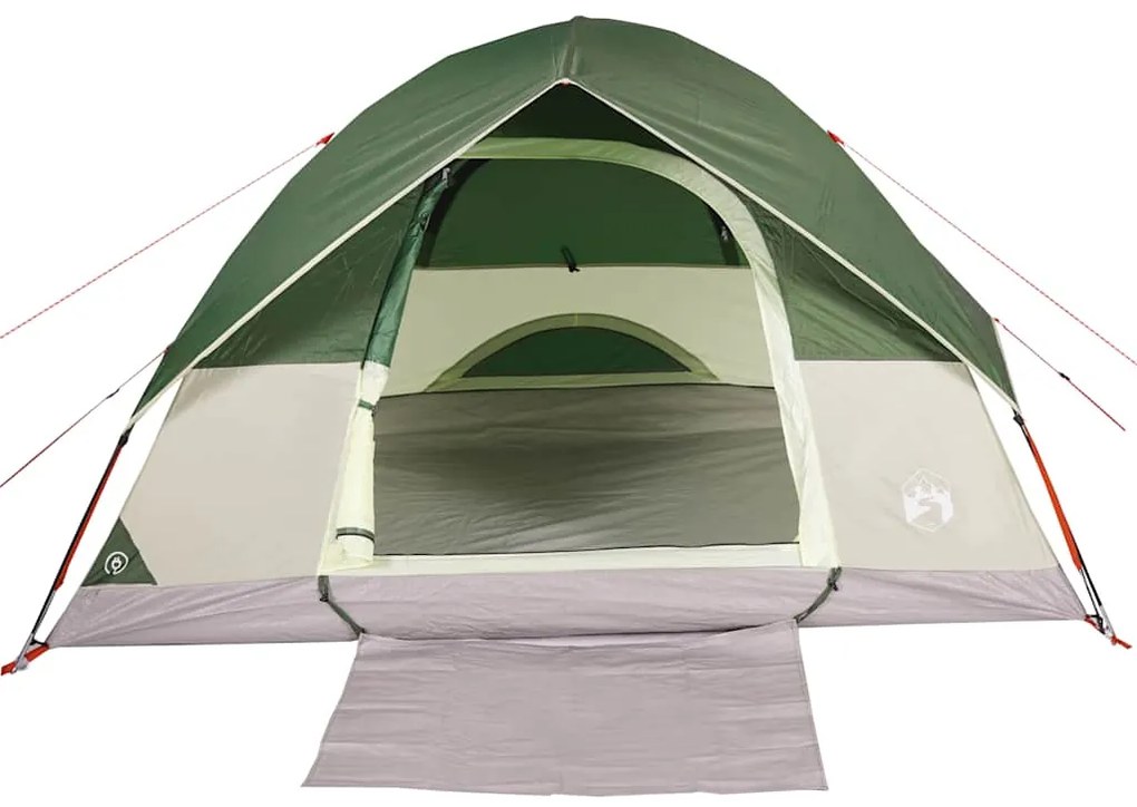 Tenda familiar em cúpula para 6 pessoas impermeável verde