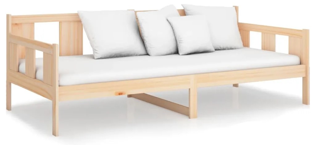 Sofá-cama 80x200 cm madeira de pinho maciça