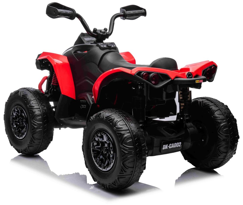 Moto 4 elétrica Crianças 24V 2x200W Maverick ATV, Rodas de EVA, Assento de couro Vermelha