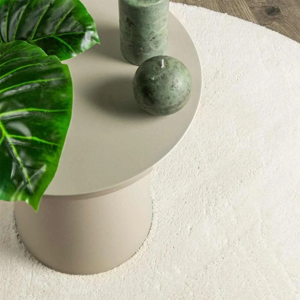Tapete Creme 100 x 200 cm Polipropileno Macio