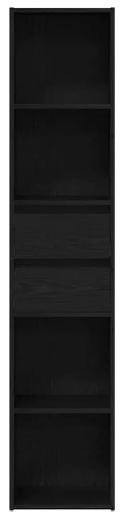 Estante Modular vidaXL Preta em Carvalho 36x30x171 cm em Madeira Engen
