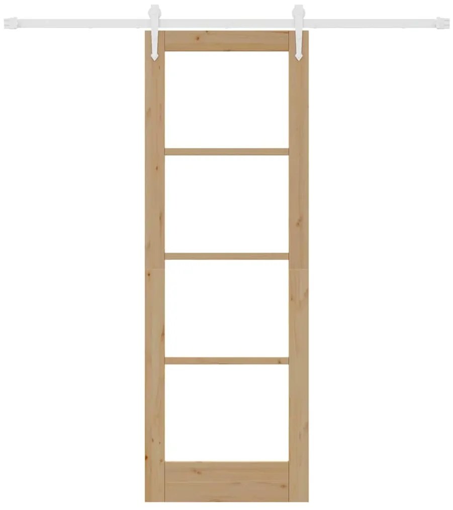 Porta Deslizante vidaXL com Conjunto de Ferragens 73.5x211 cm Madeira