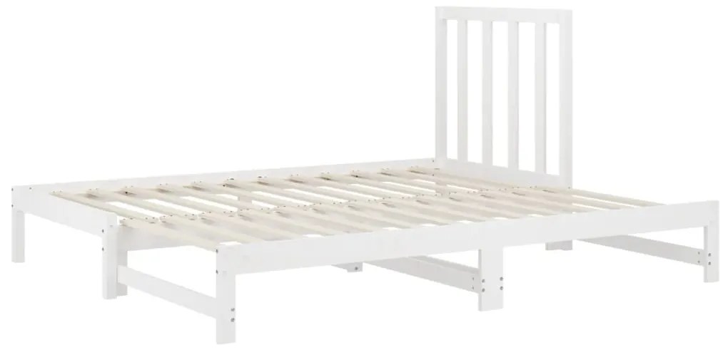 Sofá-cama de puxar 2x(90x200) cm pinho maciço branco