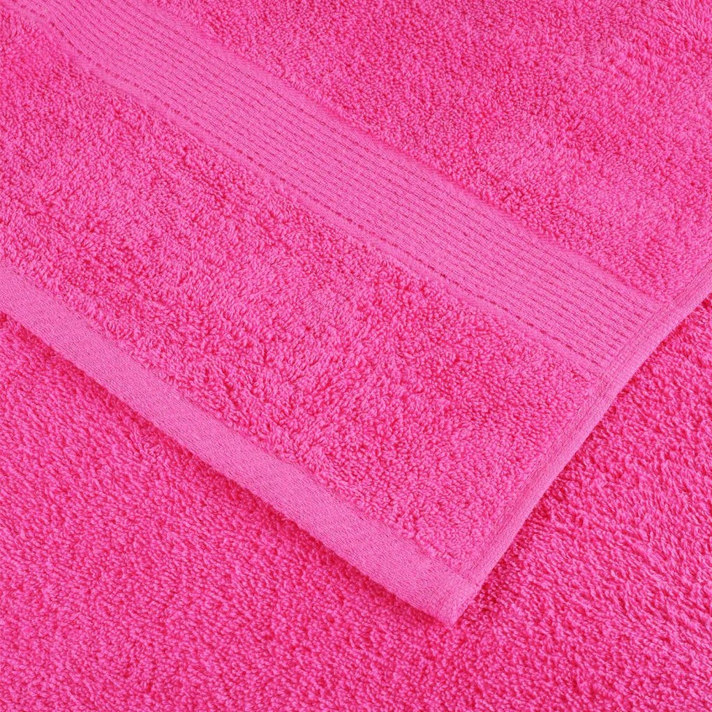 8pcs Conjunto toalhas banho premium SOLUND 600 gsm rosa