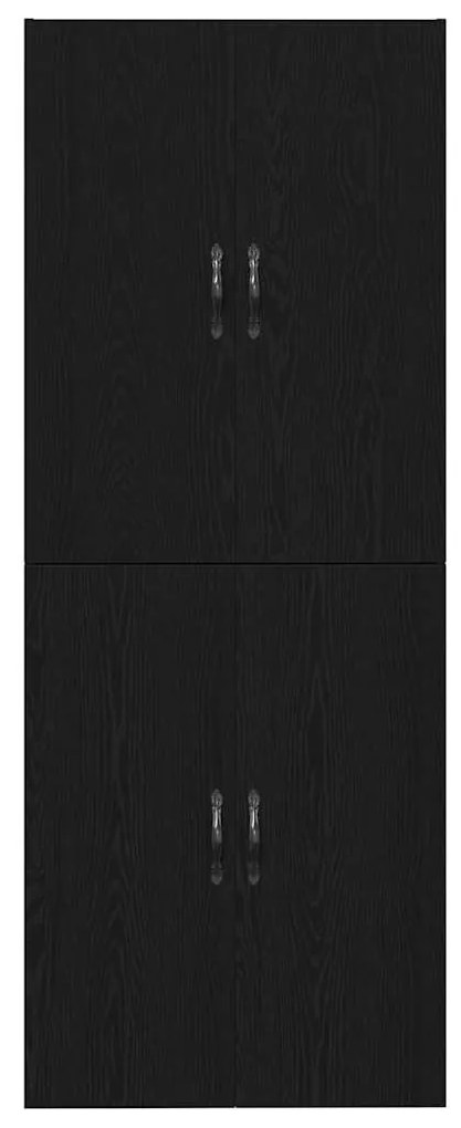 Armários 2 pcs de Carvalho Preto 69,5x34x180 cm em Madeira