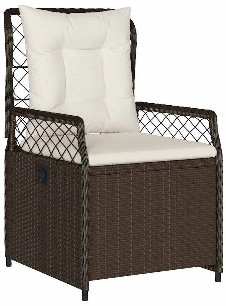 Conjunto de Jantar de Jardim 7 Peças Castanho em Rattan Sintético