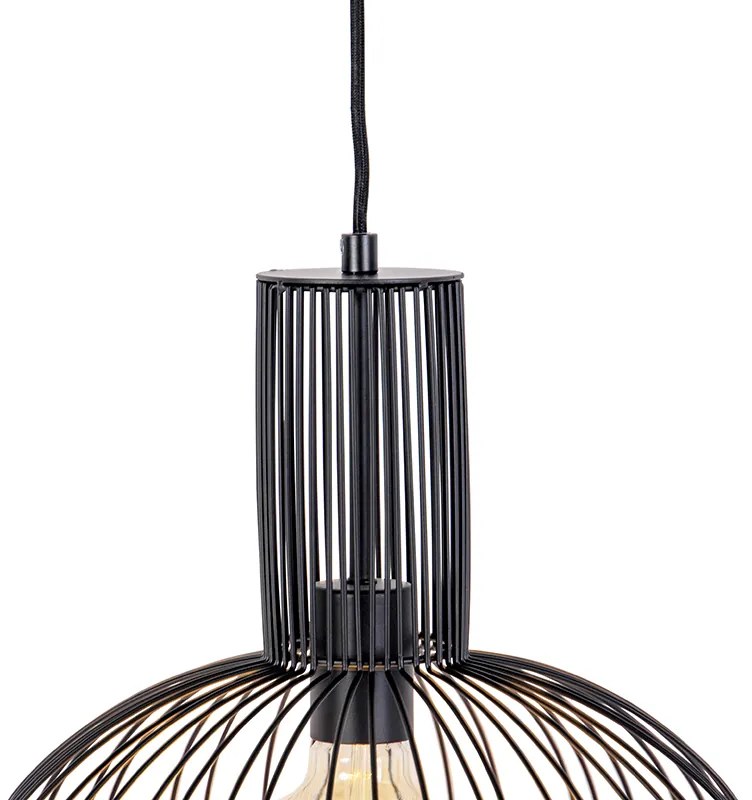 Candeeiro de suspensão design preto - Wire Bake Design