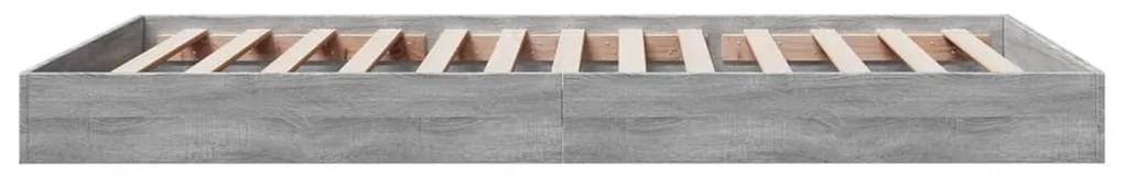 Estrutura cama 90x190 cm derivados de madeira cinzento sonoma