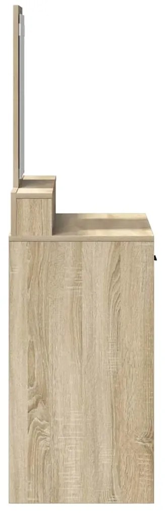 Mesa de maquilhagem vidaXL com gavetas em Carvalho Sonoma 79x41x140 cm