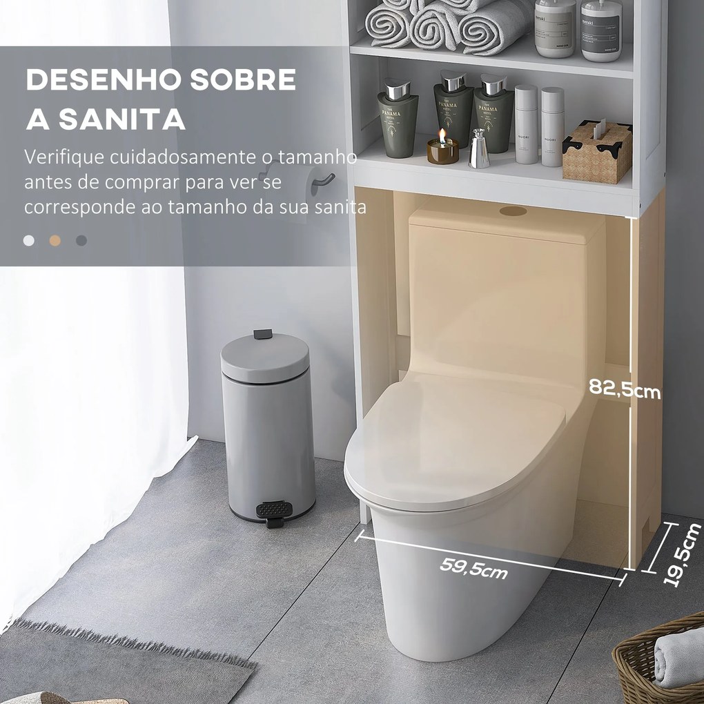kleankin Móvel sobre Sanita Armário para Máquina de Lavar com 2 Portas