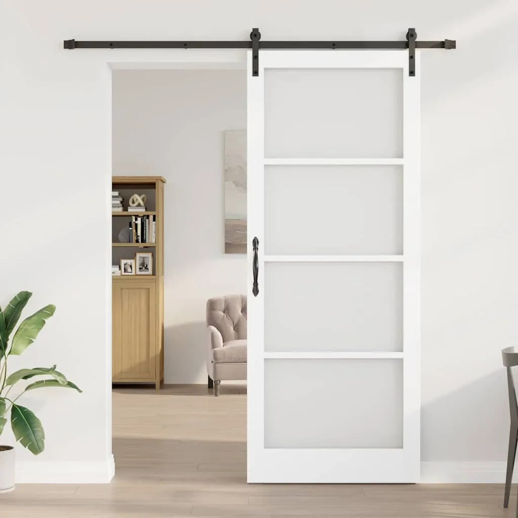 Porta de Correr vidaXL com Conjunto de Hardware 'ORKDAL'Branca 93x232