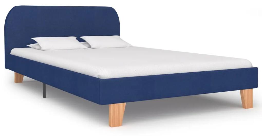 280877 vidaXL Estrutura de cama 120x200 cm tecido azul