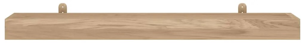Prateleiras de parede 2 pcs 110x15x4 cm madeira de teca maciça