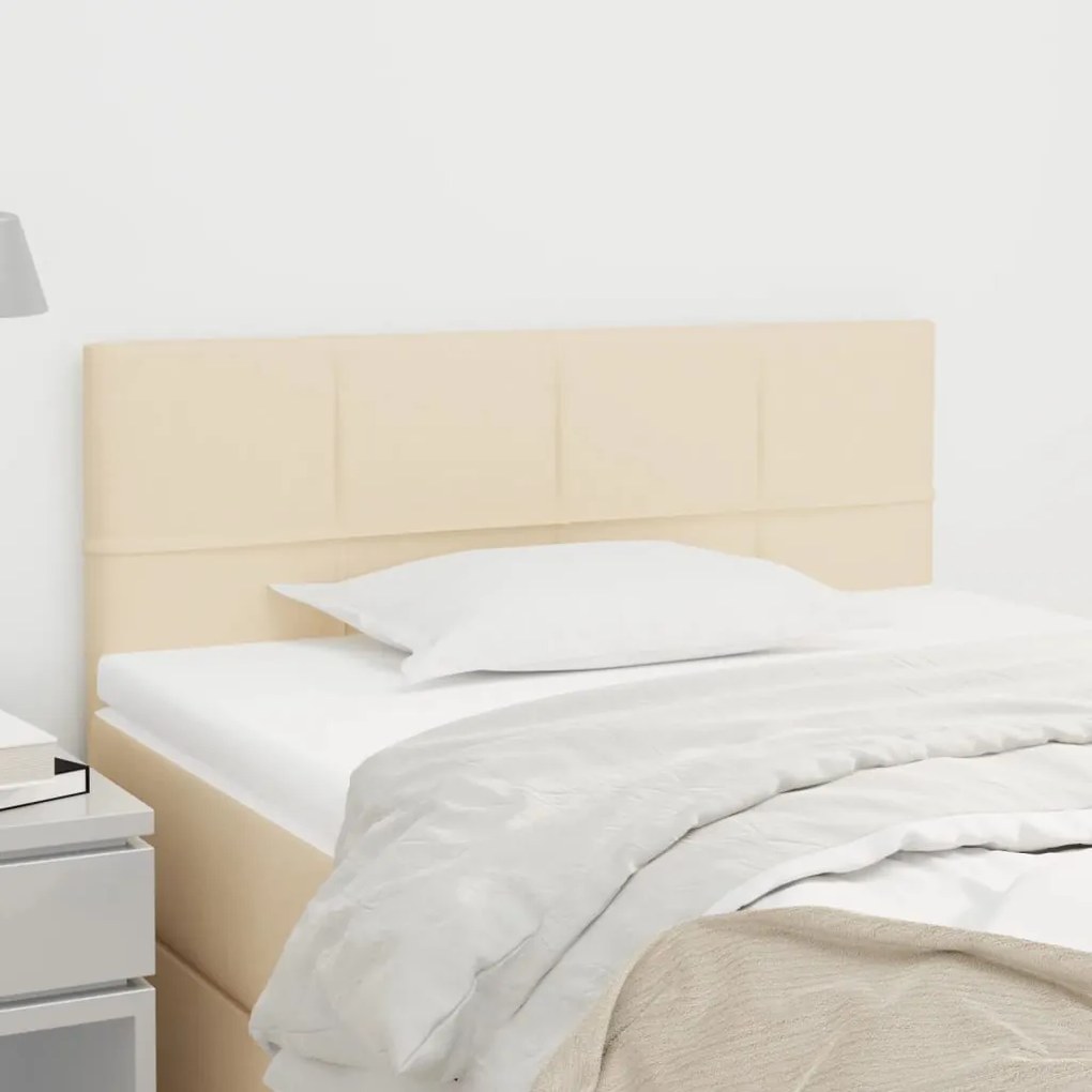 Cabeceira de cama tecido 100x5x78/88 cm creme