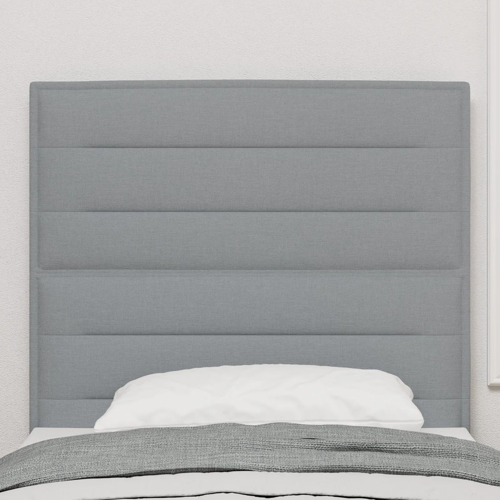 Cabeceira Design Linhas Cinza Claro 90 cm Tecido