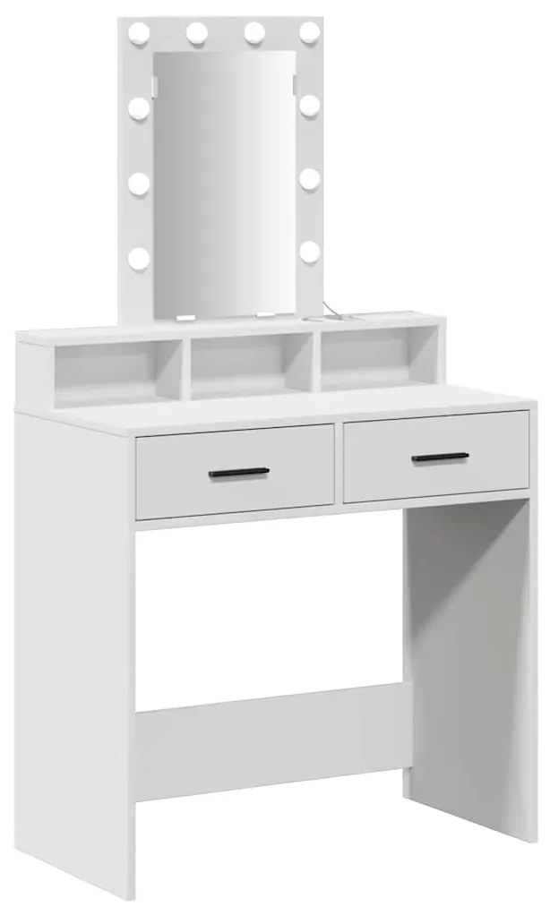 Mesa de Maquilhagem com Luzes LED Brancas 79x41x140 cm